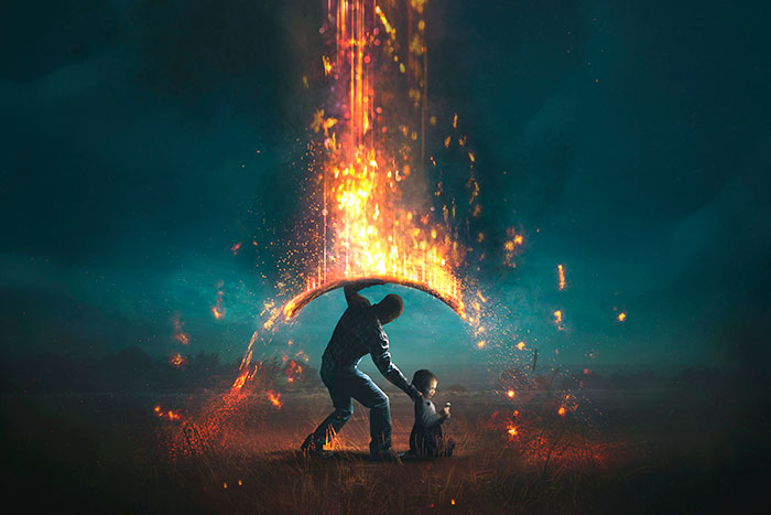 Shield Of Faith Protecting Child By Kevin Carden 01sm