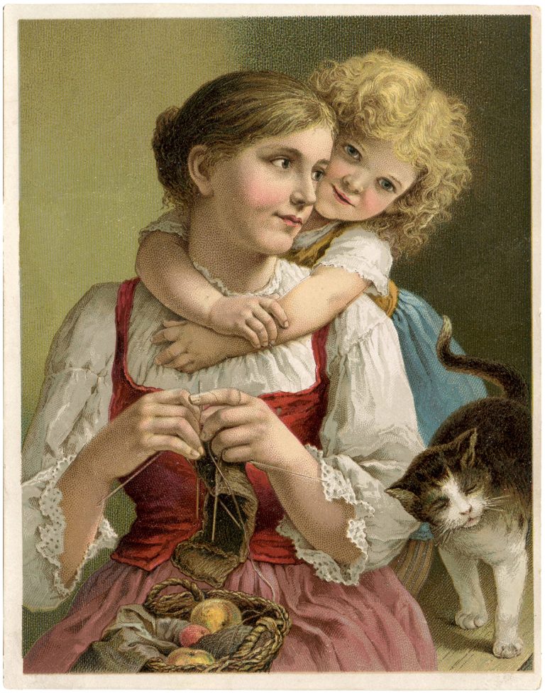 Mothers Day Knitting Image GraphicsFairy