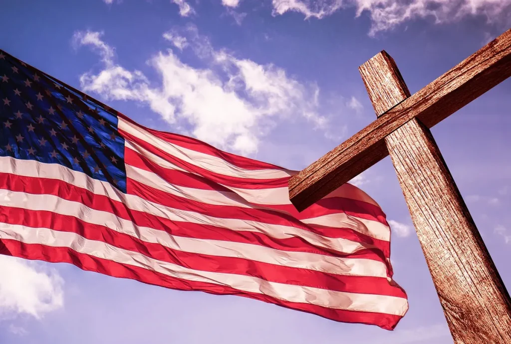 American Clag Christian Cross 0723211