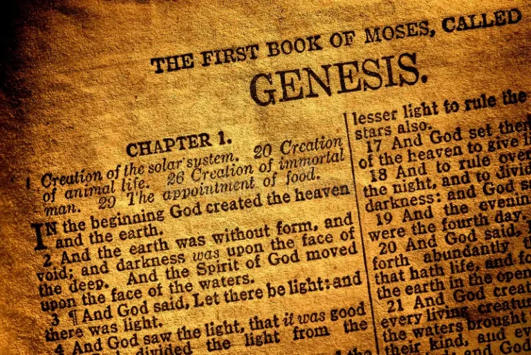 Old Antique Holy Bible Book Genesis Chapter Text 24467004